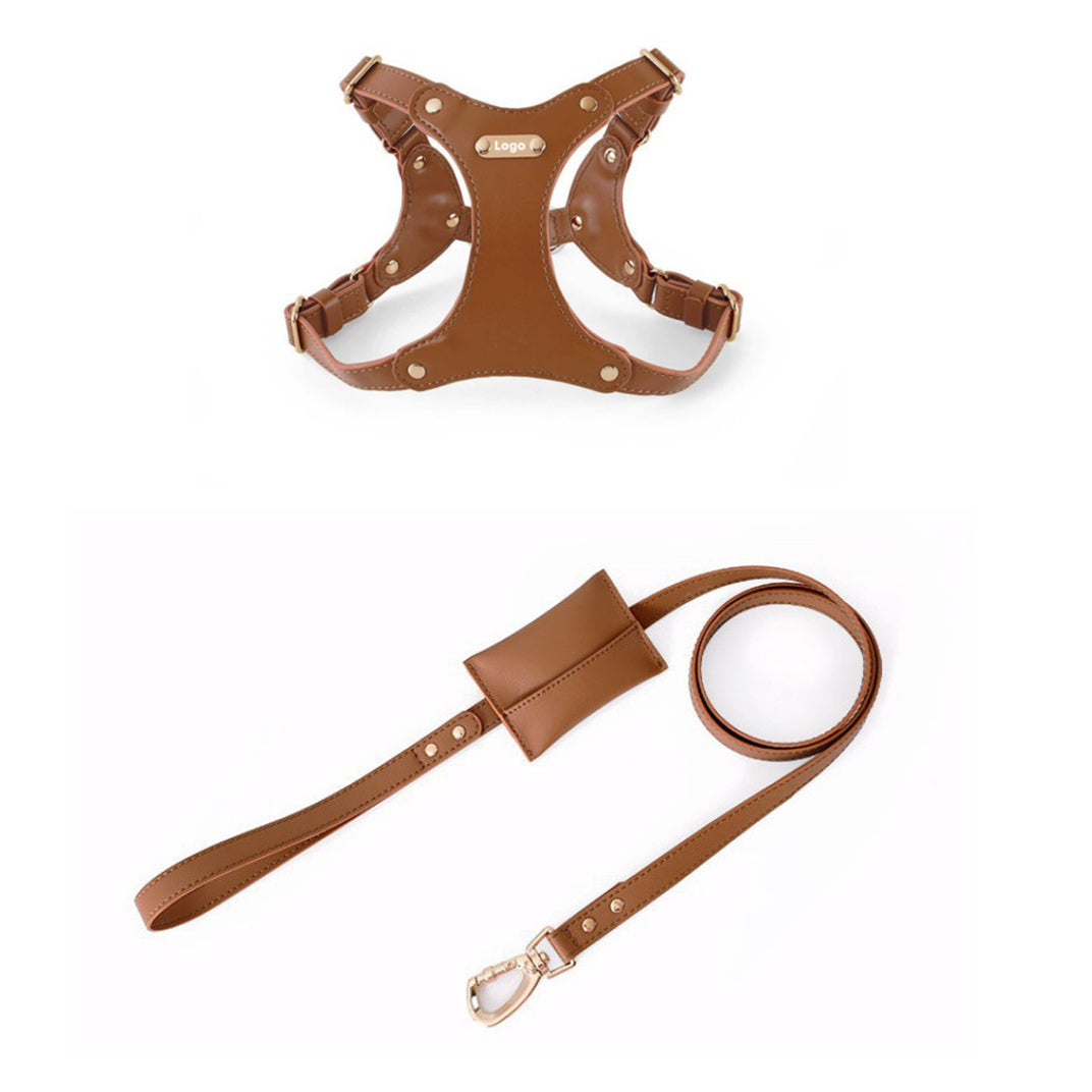 HKM-6771773 Soft Leather Pet Box Leash for Small Dogs - Various Color Options and Sizes Available