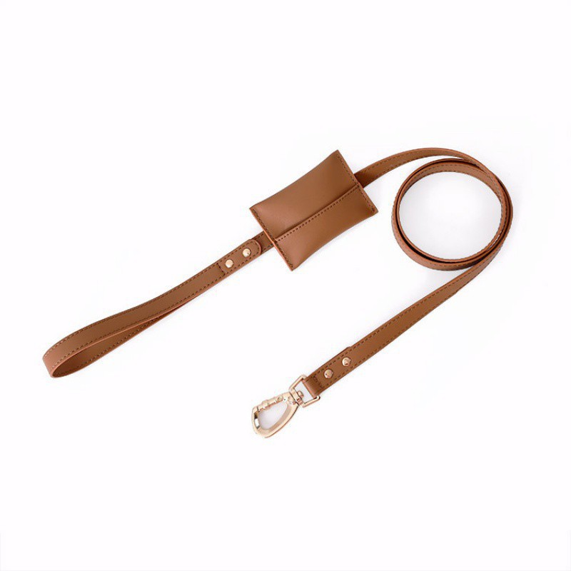 HKM-6771773 Soft Leather Pet Box Leash for Small Dogs - Various Color Options and Sizes Available