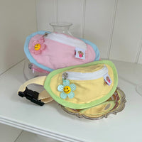 HKM-6772157 Powder Blue and Yellow Green Backpack-Style Pet Carrier for Dogs and Cats, Adjustable S/M Size