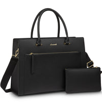 HKM-677267 15.6 Inch Laptop Tote Handbag for Women - Stylish Leather Office Briefcase with Shoulder Strap