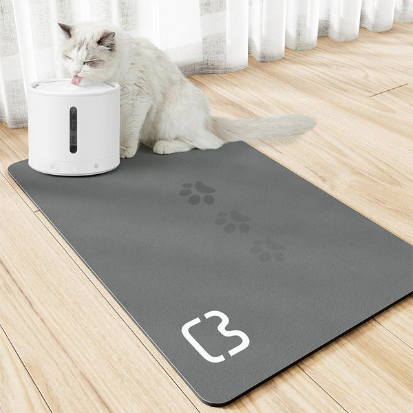 HKM-6774333 Minimalist Water-Absorbing Non-Slip Pet Feeding Mat in Various Colors and Shapes