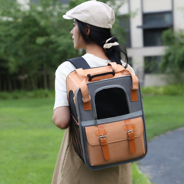 HKM-6774717 Portable Folding Cat and Dog Backpack in Multiple Colors – Breathable Oxford Cloth Pet Carrier