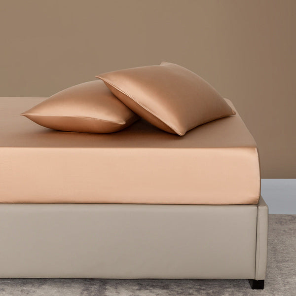 HKM-677523 Solid Color Lyocell Fiber Fitted Sheet - Available in Multiple Sizes