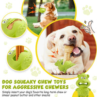 HKM-6775741 Durable Natural Rubber Dog Chew Toy for Aggressive Chewers - Squeaky, Interactive, and Tough