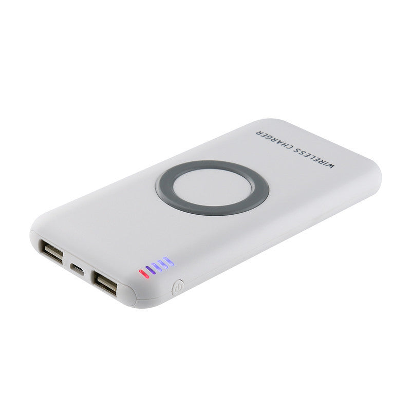 HKM-677587 Wireless Charging Mobile Power Bank - Compact Design with 2000mA Input 5V USB Interface