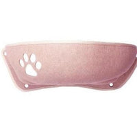 HKM-677715 Crescent-Shaped Cat Litter Box with Suction Cups and Velvet Pad for All Seasons