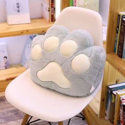 HKM-677715 Cute Cat Paw Plush Cushion - Soft PP Cotton Pillow for Living Room or Chair, Available in Multiple Colors and Sizes