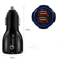 HKM-677779 Dual USB Car Charger 6.0A with Quick Charge 3.0 - Fast Charging for All Mobile Devices