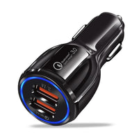 HKM-677779 Dual USB Car Charger 6.0A with Quick Charge 3.0 - Fast Charging for All Mobile Devices