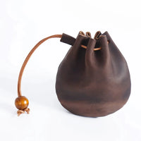 HKM-677779 Genuine Leather Multi-functional Waist Bag, Retro Cowhide Hanging Key Pouch
