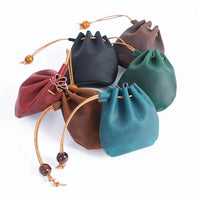 HKM-677779 Genuine Leather Multi-functional Waist Bag, Retro Cowhide Hanging Key Pouch
