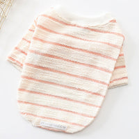 HKM-6778045 Casual Cotton T-Shirt for Dogs in Water Ripple Toweling - Available in Pink and Yellow