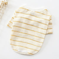 HKM-6778045 Casual Cotton T-Shirt for Dogs in Water Ripple Toweling - Available in Pink and Yellow