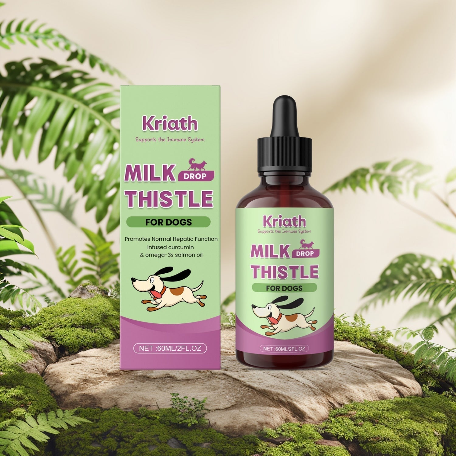 HKM-6778301 Dog Nutrient Solution with Omega-3, Milk Thistle & Turmeric Extracts