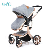 HKM-677907 Luxury 3-in-1 Baby Pushchair with High Landscape Design for Comfortable Strolling