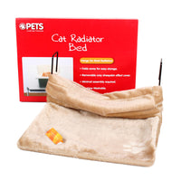 HKM-6779837 Four Seasons Cat Hammock with Soft Fur Cover, Ideal for Cats up to 10 lbs - Dimensions 46x30x25CM