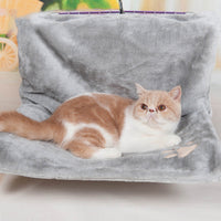HKM-6779837 Four Seasons Cat Hammock with Soft Fur Cover, Ideal for Cats up to 10 lbs - Dimensions 46x30x25CM