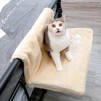 HKM-6779837 Four Seasons Cat Hammock with Soft Fur Cover, Ideal for Cats up to 10 lbs - Dimensions 46x30x25CM