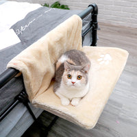 HKM-6779837 Four Seasons Cat Hammock with Soft Fur Cover, Ideal for Cats up to 10 lbs - Dimensions 46x30x25CM
