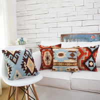 HKM-678099 Embroidered 100% Cotton Sofa Pillow Cover with Cashmere Thread - 45x45CM