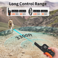 HKM-6781501 Waterproof Remote Dog Training Collar with Electric Shock, Vibration, and Beep Functions, Range Up to 1000 Meters