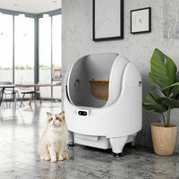 HKM-678163 Automatic Self-Cleaning Cat Litter Box with APP Control - Extra Large, Durable Plastic, Odor-Free Design