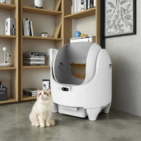 HKM-678163 Automatic Self-Cleaning Cat Litter Box with APP Control - Extra Large, Durable Plastic, Odor-Free Design