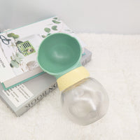 HKM-6784061 Portable Dog Water Bottle and Food Feeder for Small Pets - Leak Proof, BPA Free, 380ml Capacity