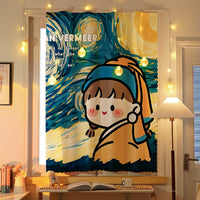 HKM-678419 Cartoon-Themed Velcro Cabinet Curtain for Children's Rooms – Multiple Sizes Available
