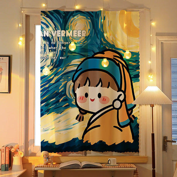 HKM-678419 Cartoon-Themed Velcro Cabinet Curtain for Children's Rooms – Multiple Sizes Available