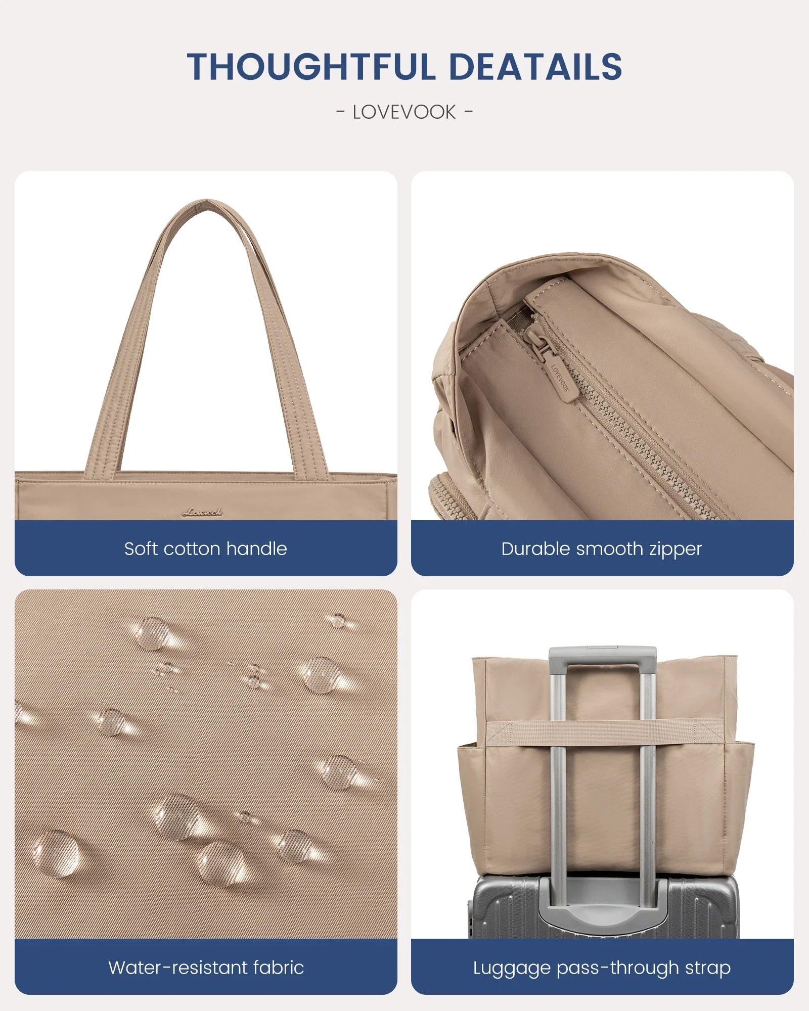 HKM-678419 Lightweight Casual Tote Bag for Work and Travel, Large Capacity Handbag for Women, Suitable for Teachers and Nurses