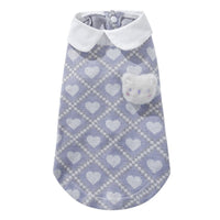 HKM-6784573 Lightweight Summer Cat Shirt - Plush Bear Round-Neck in Pink & Purple, Multiple Sizes Available