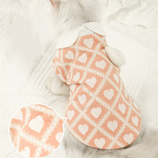 HKM-6784573 Lightweight Summer Cat Shirt - Plush Bear Round-Neck in Pink & Purple, Multiple Sizes Available
