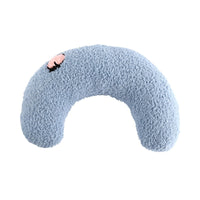 HKM-6784829 Cozy Cotton Plush Moon Pillow for Small Dogs - Light Yellow, White, Blue Options