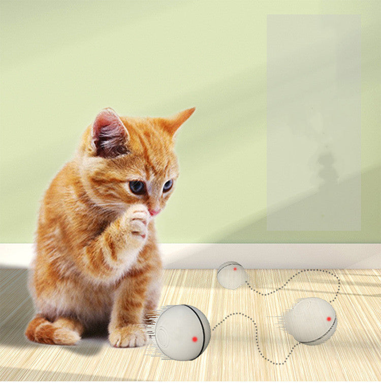 HKM-678483 Electric Smart LED Laser USB Rolling Flashing Cat Ball Toy