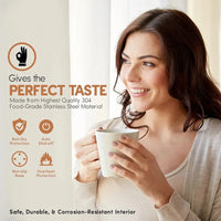 HKM-678483 Stainless Steel Gooseneck Kettle with Temperature Control for Precise Boiling and Pouring
