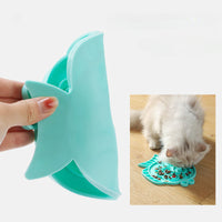HKM-6785469 Slow Feeder Pet Bowl and Licking Pad for Dogs and Cats - TPR Material, Portable Design, 20x15x0.5CM
