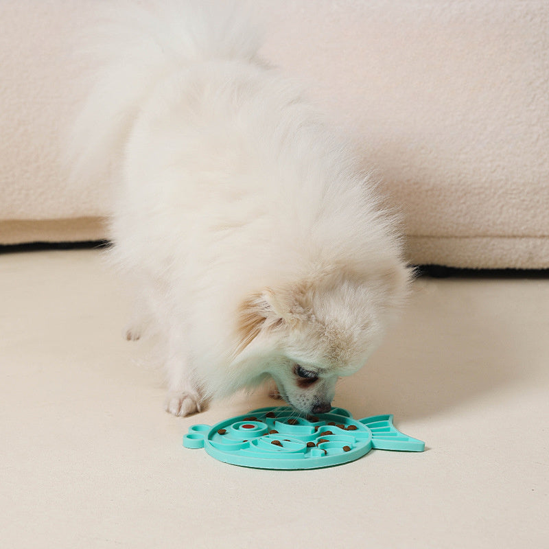 HKM-6785469 Slow Feeder Pet Bowl and Licking Pad for Dogs and Cats - TPR Material, Portable Design, 20x15x0.5CM