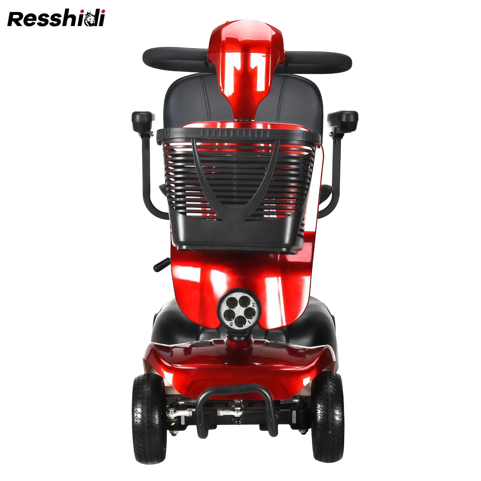 HKM-678739 Foldable 4 Wheel Electric Mobility Scooter, 120 Kg Capacity, 15km Range, Electronic Brake, Removable Battery