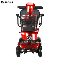 HKM-678739 Foldable 4 Wheel Electric Mobility Scooter, 120 Kg Capacity, 15km Range, Electronic Brake, Removable Battery