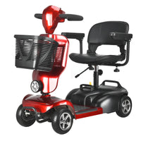 HKM-678739 Foldable 4 Wheel Electric Mobility Scooter, 120 Kg Capacity, 15km Range, Electronic Brake, Removable Battery