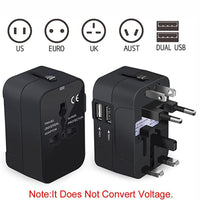 HKM-678739 Universal Worldwide Travel Adapter Wall Charger with AC Power Plug
