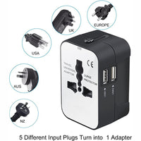 HKM-678739 Universal Worldwide Travel Adapter Wall Charger with AC Power Plug