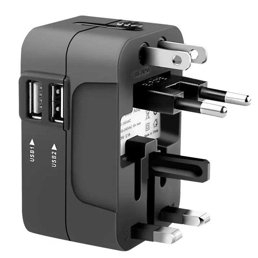 HKM-678739 Universal Worldwide Travel Adapter Wall Charger with AC Power Plug