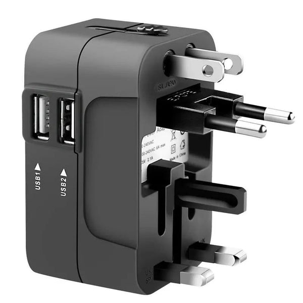 HKM-678739 Universal Worldwide Travel Adapter Wall Charger with AC Power Plug