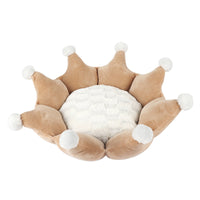HKM-6788029 Removable Washable Crown Sleeping Nest for Pets - Soft Fluff Bed in Pink, Gray, Khaki