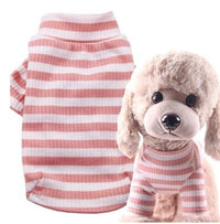 HKM-6788157 Comfortable Stretch Cotton Striped Pet Bottoming Shirt for All Breeds