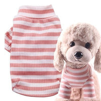HKM-6788157 Comfortable Stretch Cotton Striped Pet Bottoming Shirt for All Breeds