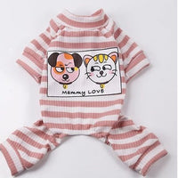HKM-6788157 Comfortable Stretch Cotton Striped Pet Bottoming Shirt for All Breeds
