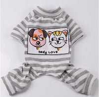 HKM-6788157 Comfortable Stretch Cotton Striped Pet Bottoming Shirt for All Breeds